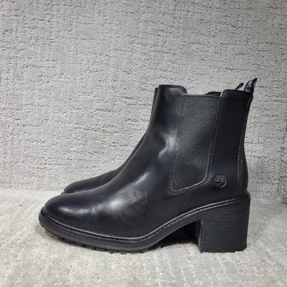 Timberland Sienna Women's Size US 10 Black High Chelsea Leather Boot A23KW - Picture 1 of 8